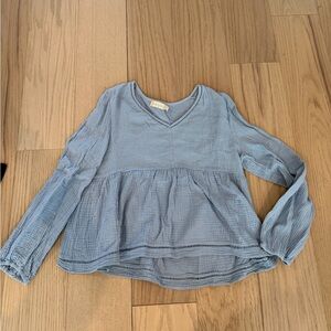 Altar'd State Soft Blue Textured Top